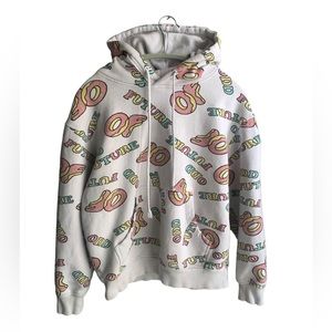 Odd Future all over print Donut Hoodie Sweatshirt Size Medium M